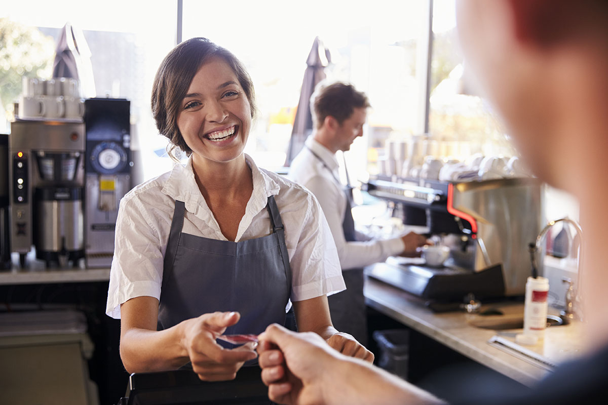 Cashier-Accepts-Card-Payment